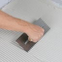 Llana dentada con mango de madera tipo C de 6x10x6mm