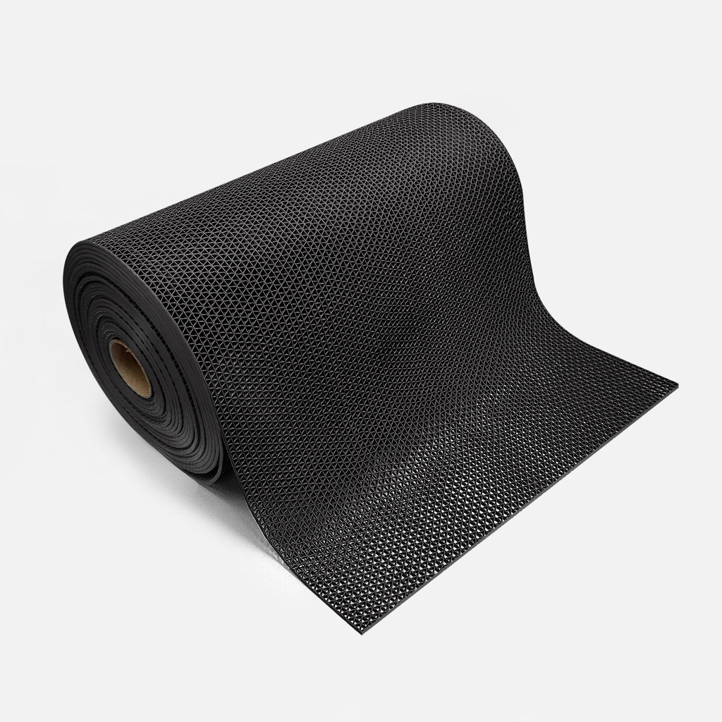 Protector Antideslizante de piso Ondas de PVC Negro – por metro lineal – SAN BLAS