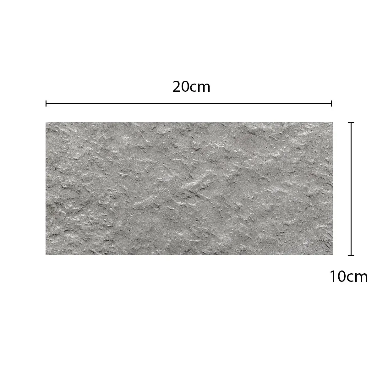 Piedra Volcán 10 x 20 cm Gris Claro SPAZIO - por caja