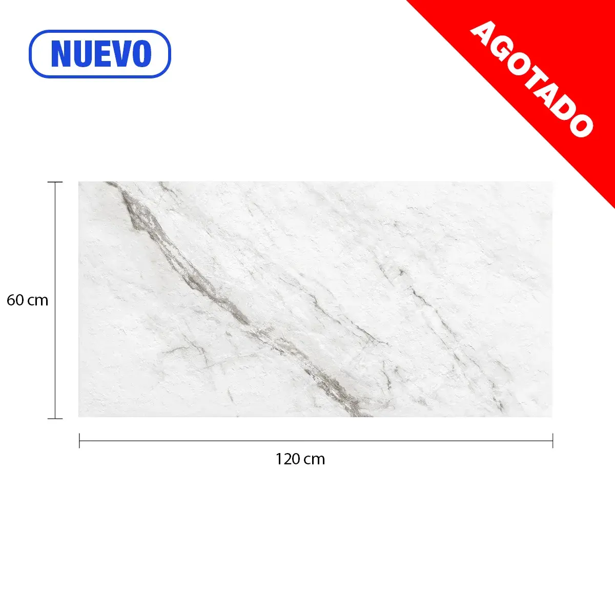 Porcelanato Meson Marmol Miguelangelo White MAASTRICHT 60 x 120 cm por 1m²