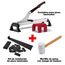 COMBO: Cortadora para piso laminado y SPC + Kit de instalación + Martillo de Goma