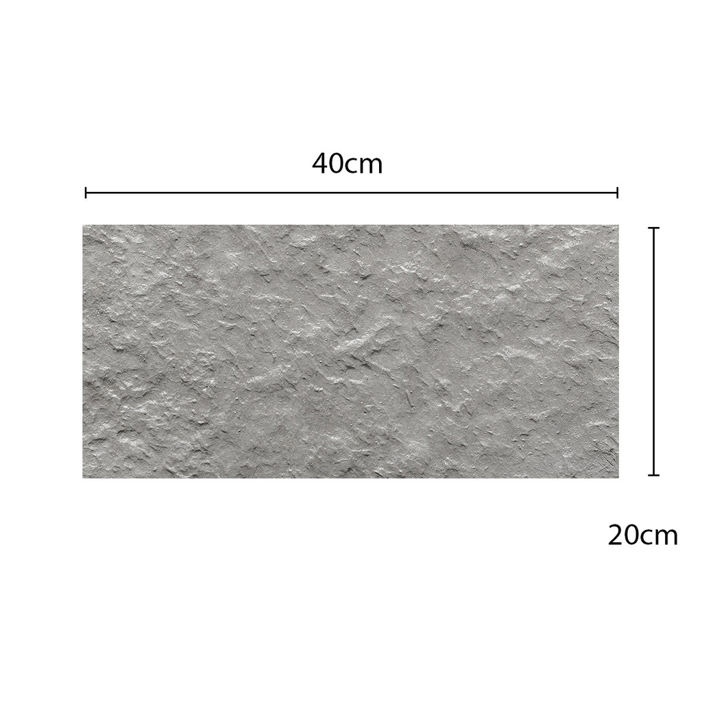 Piedra Volcán 20 x 40 cm Gris Claro SPAZIO - por caja 