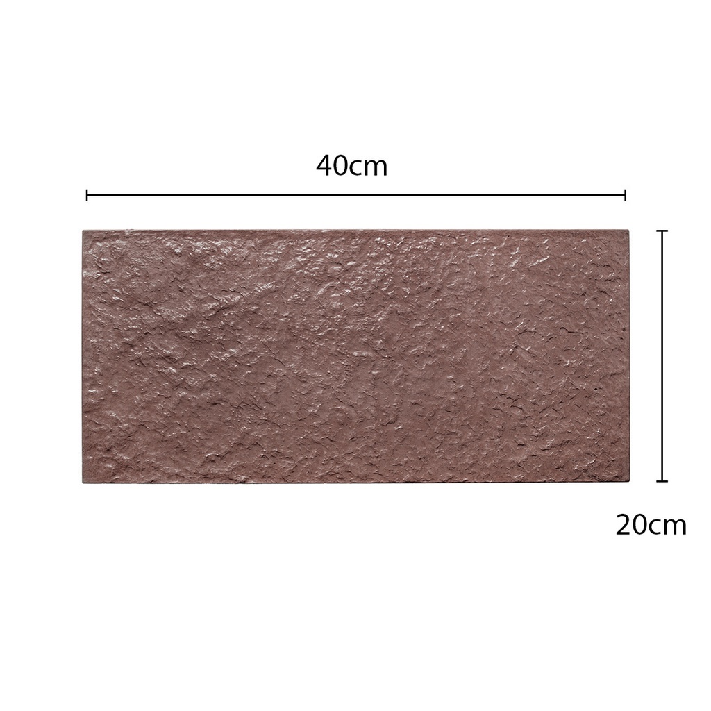 Piedra Volcán 20 x 40 cm Terracota SPAZIO - por caja  