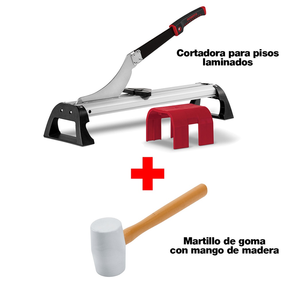 COMBO: Cortadora para piso laminado y SPC + Martillo de Goma