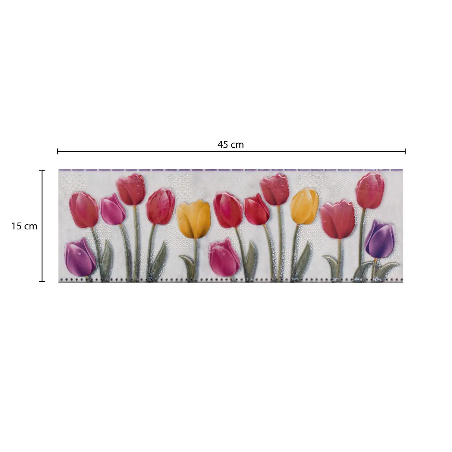 [DECBAOLISCER053] Decorado Tulipanes 45 x 15 cm KANTU (Pieza)
