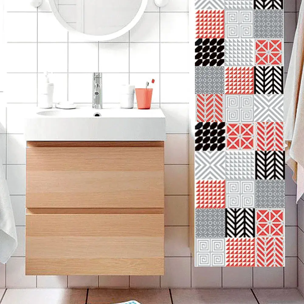 [DSBLVABORGO1] Vinil Autoadhesivo Borgoña 15x15 cm KANTU  (Pack 9 Und.)