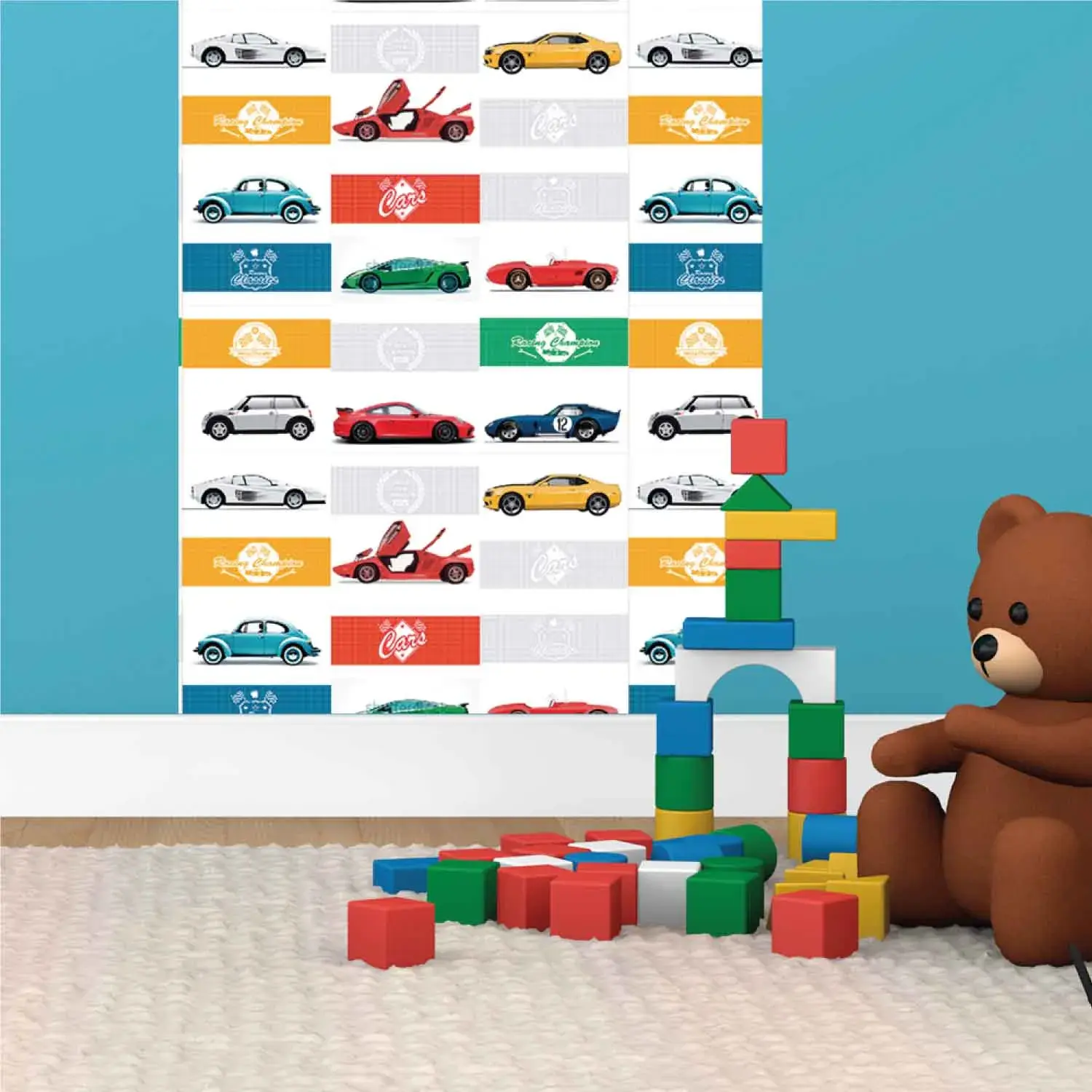 [DSBLVACARS1] Vinil Autoadhesivo Cars 15x15 cm KANTU (Pack 9 Und.)