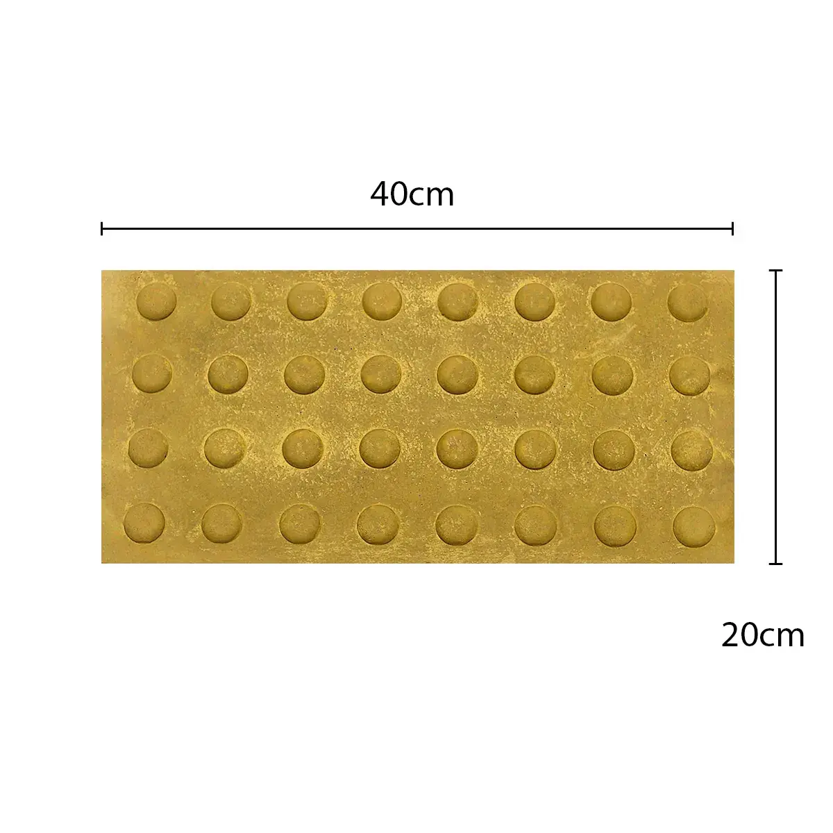 [SPBAKP20AMARICJ] Podotactil STOP 20 x 40 cm Amarillo SPAZIO - por caja