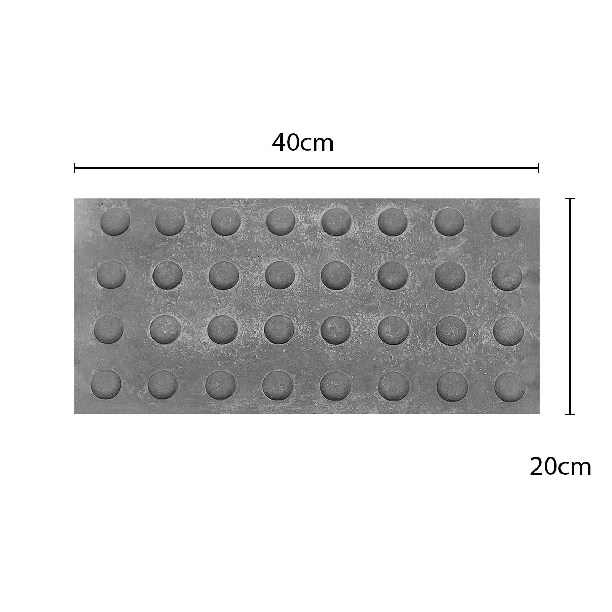 [SPBAP20GRISCJ] Podotactil STOP 20 x 40 cm Gris SPAZIO - por caja