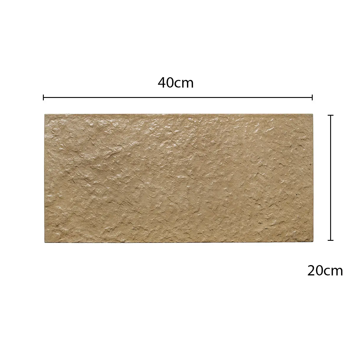 [SPPIV20HABANOCJ] Piedra Volcán 20 x 40 cm Habano SPAZIO - por caja