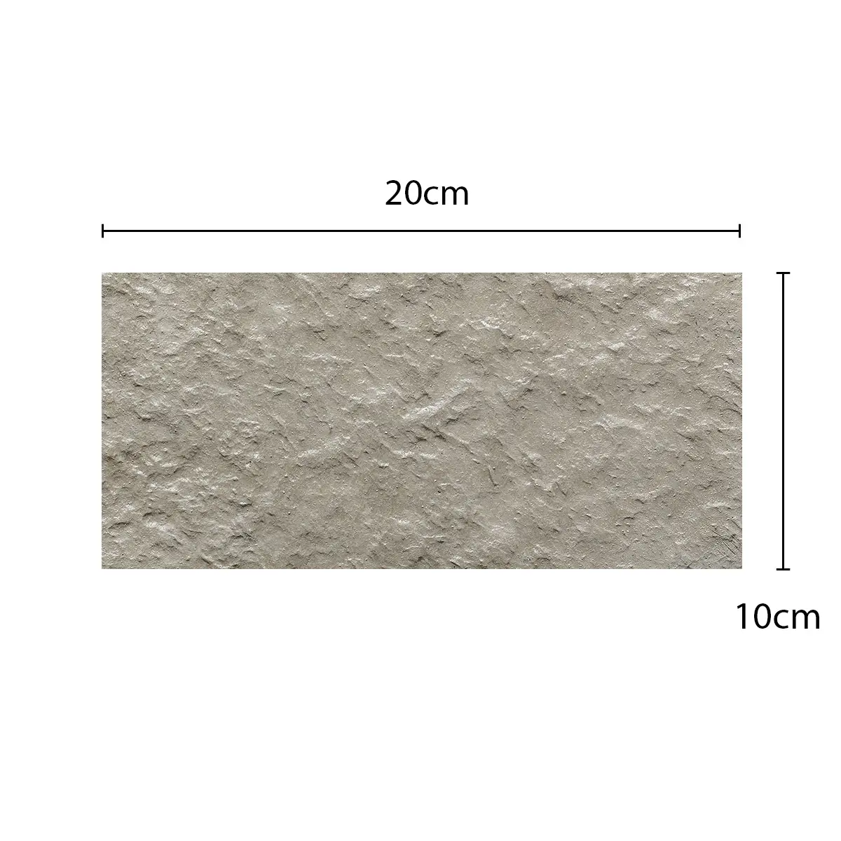 [SPPIV10CENIZACJ] Piedra Volcán 10 x 20 cm Ceniza SPAZIO - por caja