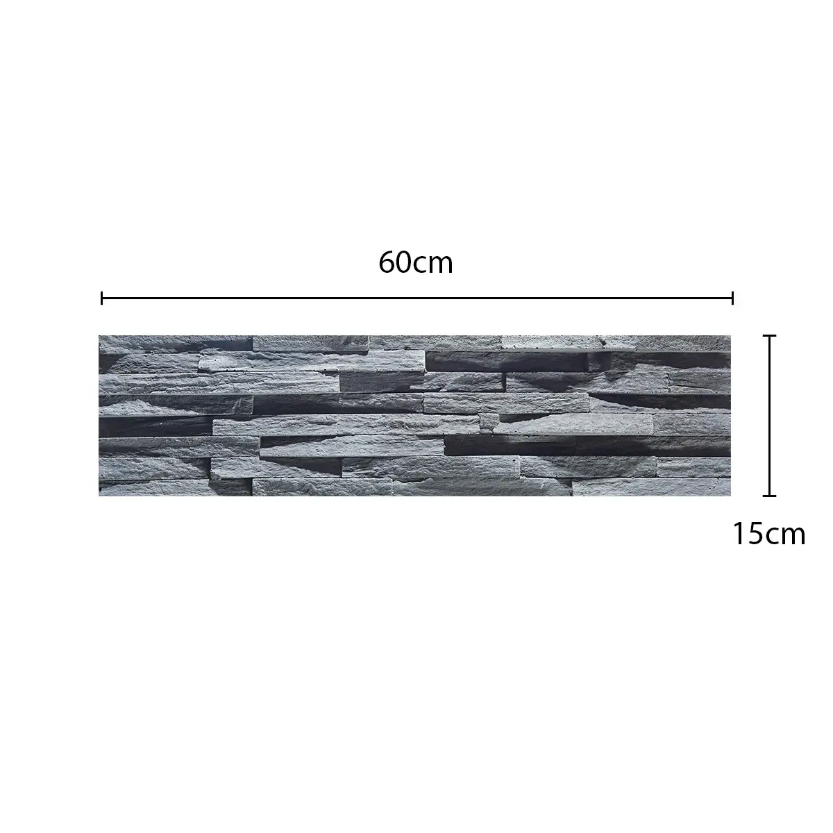 [SPFAF15GRBETACJ] Fachaleta 15 x 60 cm Gris Beta SPAZIO - por caja