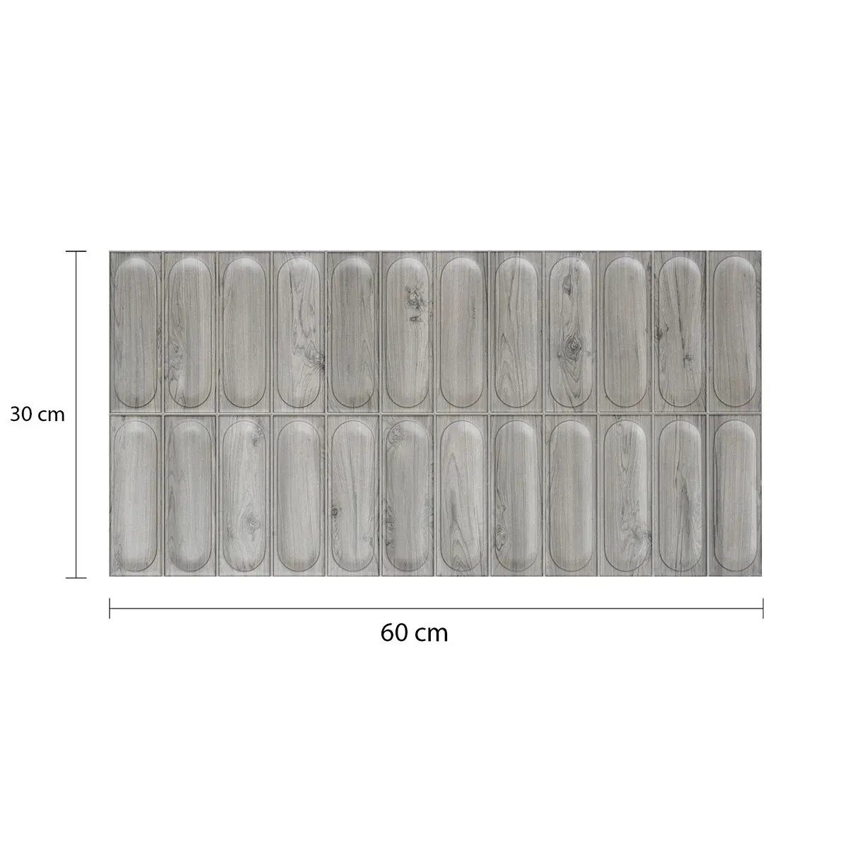 [MADWOODNATURUN] Decorado Wood Natural Flowers MAASTRICHT 30 x 60 cm (Pieza)