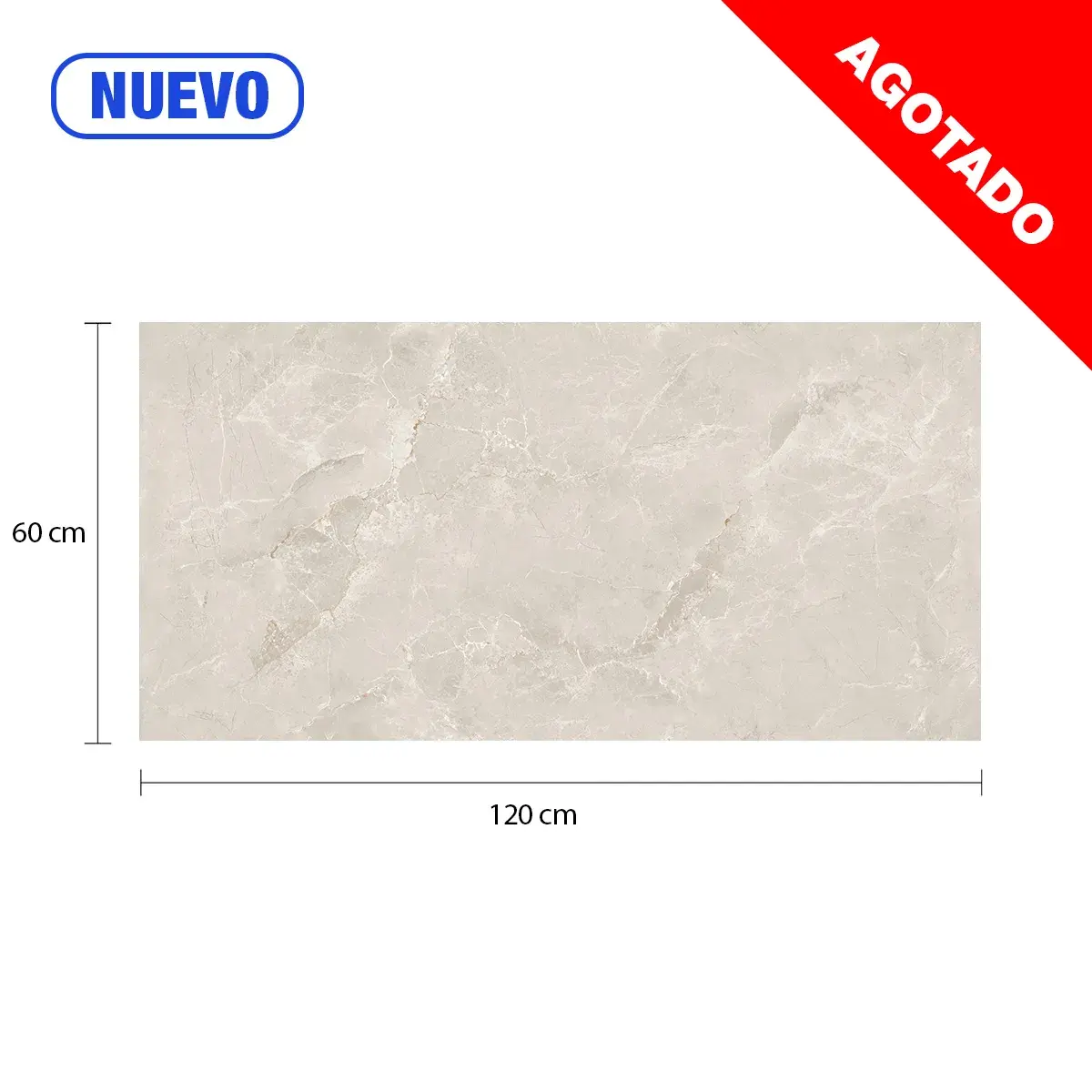 [MAPMARALBORAGCJ] Porcelanato Meson Marmol Alboran Greige MAASTRICHT 60 x 120 cm por 1m²