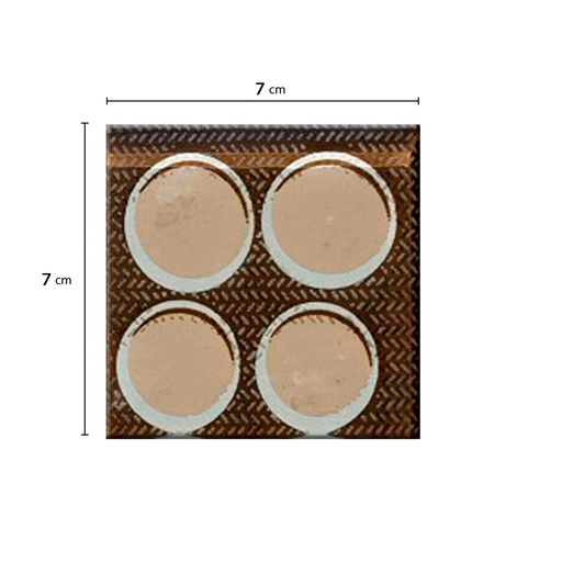 [VIDBRIINSKAN200] Taco Vidrio Polux 7 x 7 cm KANTU (Pieza)