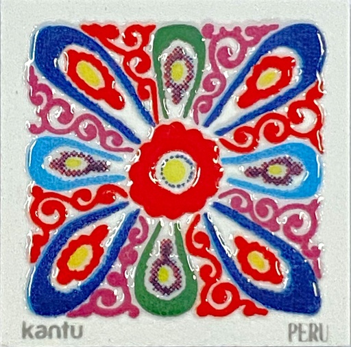 [DECBAOTACCER708] Imán Flor De Retablo C 4.6X4.6X0.4