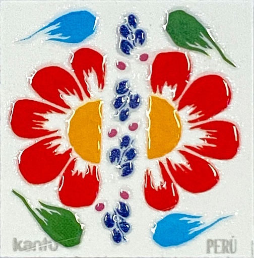 [DECBAOTACCER709] Imán Flor De Retablo D 4.6X4.6X0.4